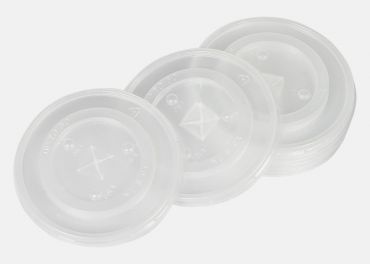 Mat flat lid for cups EPS 130ml 4oz 