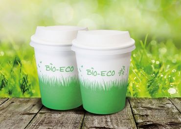 Compostable Sip through lid Bio-Eco dm80 for BHF25 cups
