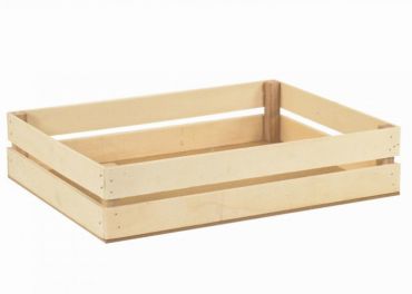 Natural rectangular wood case cm 34x28h8