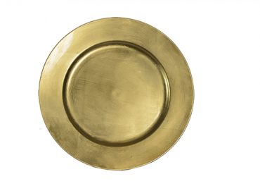 Plastic lacquered plate ø 33 gold- red