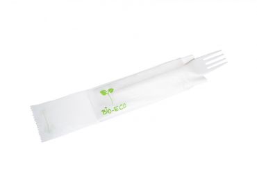 C-PLA Fork with napkin Bio-Eco 