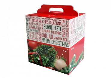 Christmas gift box pattern ref.4- 43,5x25,5x35