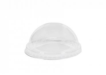 Dome lid without hole Ø78 trasparent PET