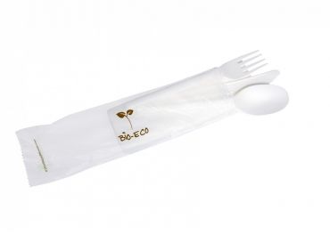 Tris+napkin (Fork/knife/spoon) Bio-Eco C-PLA 4gr each