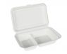Hinged 2-compartment container+lid bio-eco 240x160h50 