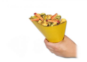 Cono carta gialla piccolo h155x185