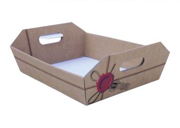 Christmas cartboard basket pattern- ref.7- 35x25x7