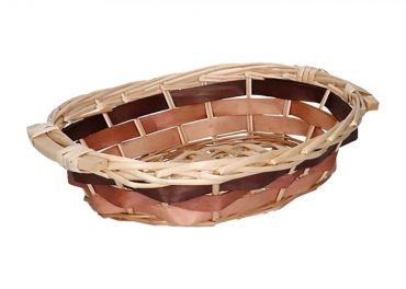 cesta vimini marrone ovale 38x27h10