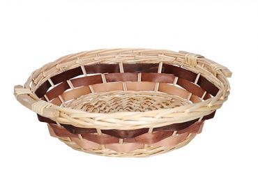Cesta vimini marrone tondo dm39 h10