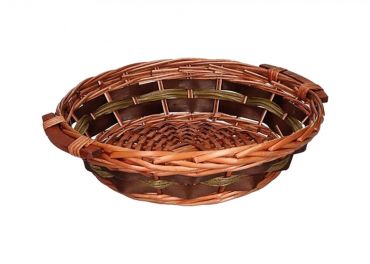 Cesta vimini noce verde tondo dm 39 h10