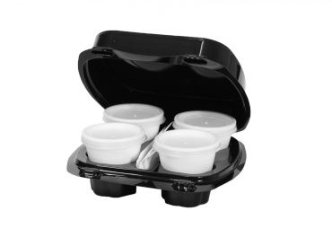 Kaffebox 4 bicchieri contenitore + coperchio