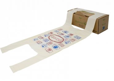 Praticobio shoppers on roll compost 23+16x45