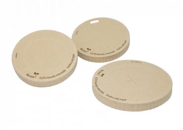 Coperchio carta Bamboo pulp Ø73 mm per bicch. 6/7oz (BHF20)