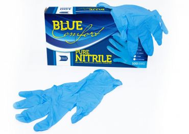Blue Comfort Nitrile Gloves