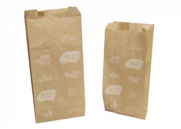 Sacchetto avana antigrasso 14+11x30